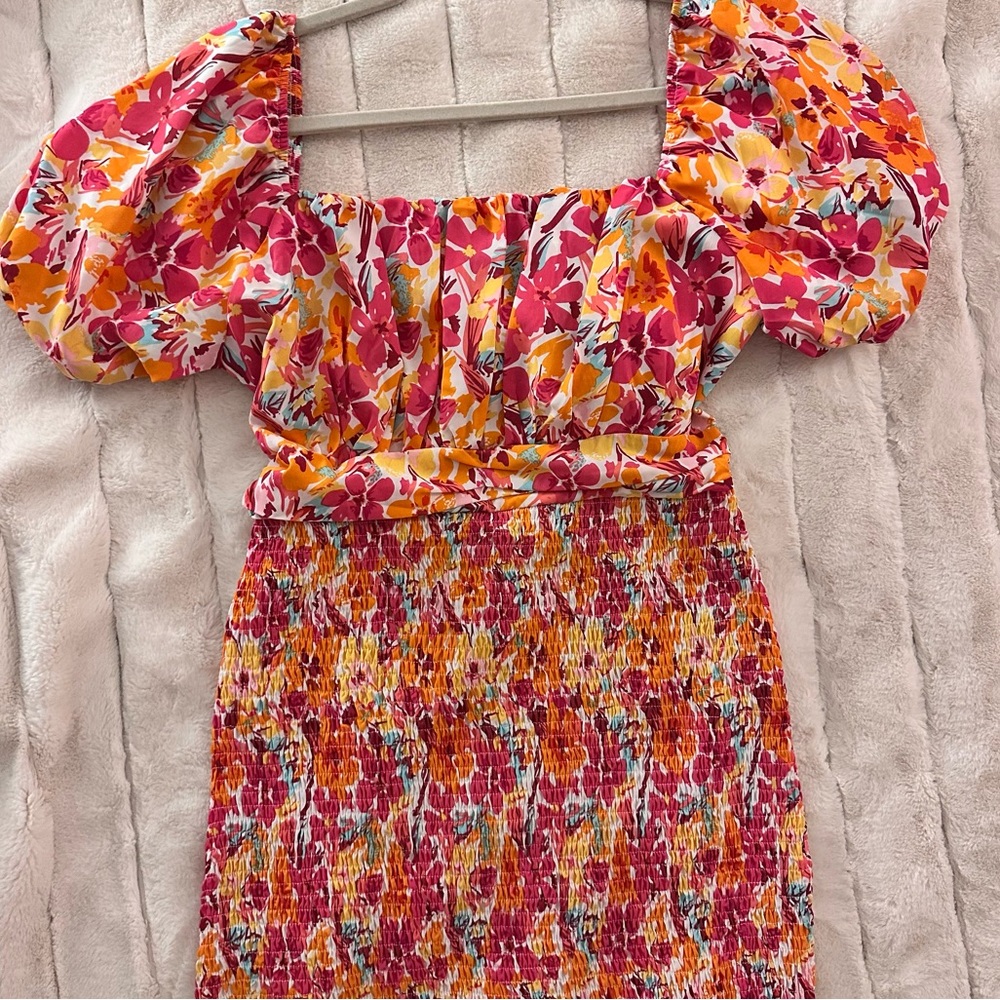 Floral Puff Sleeve Dress
